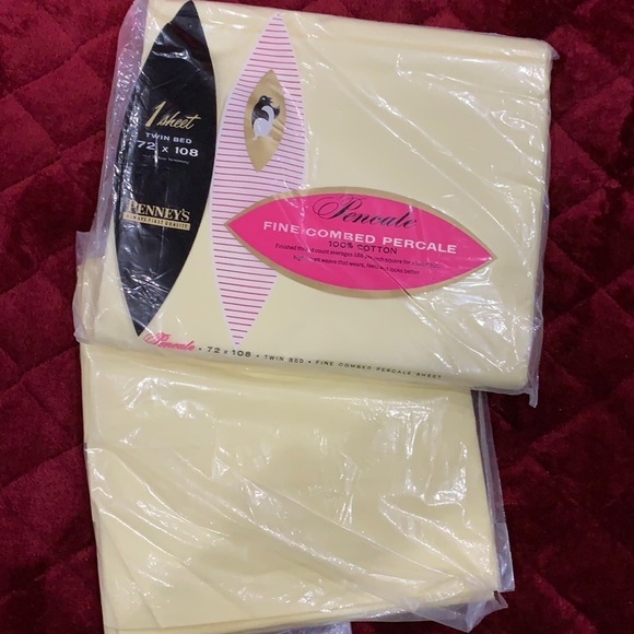 Penney’s Bedding 22 Nos Vintage Penneys Pencale Flat Twin Sheet